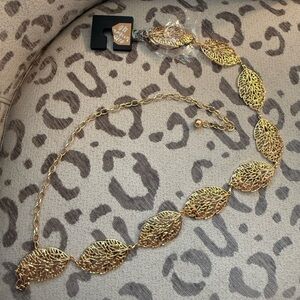 Elegant Gold Leaf belt